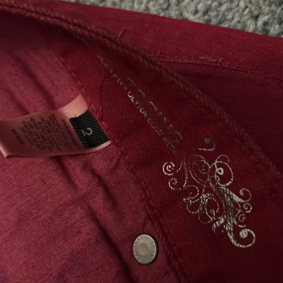 Express Denim Jeans Red - Size 2 - Picture 3 of 3